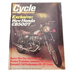 Vintage Cycle Magazine February 1975 Honda CB500T Kawasaki KS-125 Enduro Norton